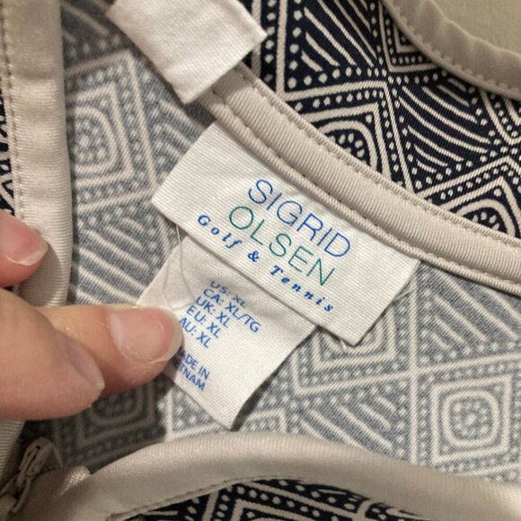 Sigrid Olsen Women Size XL Golf and Tennis Dress Geometric Athletic - Picture 2 of 13